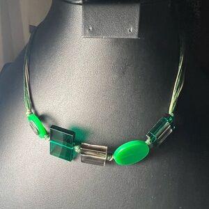 Falsi Gioielli Firenze Green Geometric Necklace